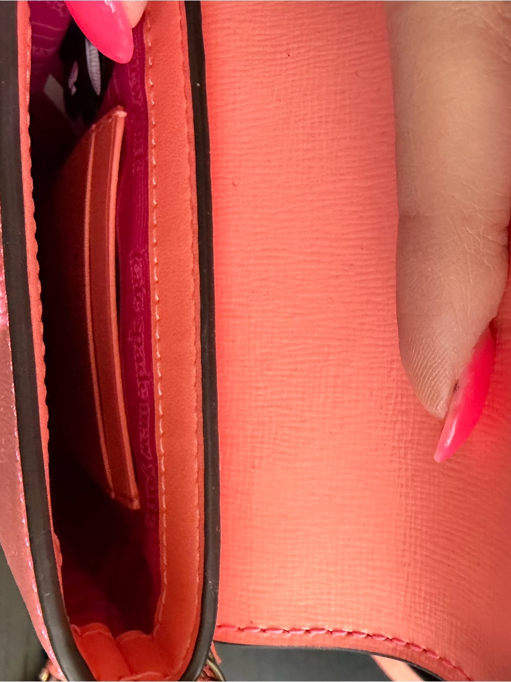 kate spade Pink to Coral Ombre Crossbody Phone Pouch - Picture 3 of 5